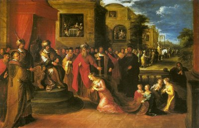 Esther vor Ahasverus von Frans Francken I